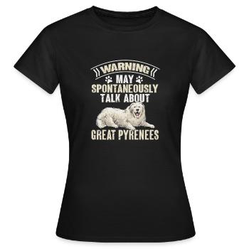 Great Pyrenean Dog Pyrenees - Women's T-Shirt - black - Front - AI Model Female 172 dark (172cm)