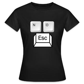 Clavier Esc no Escape de jeu sur ordinateur - T-shirt Femme - noir - Devant - AI Model Female 172 dark (172cm)