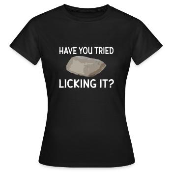 Avez-vous essayé de le lécher, la géologie, - T-shirt Femme - noir - Devant - AI Model Female 172 dark (172cm)