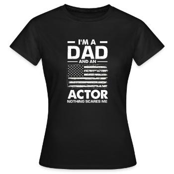 Drôle d’acteur Actrice Cadeau - T-shirt Femme - noir - Devant - AI Model Female 172 dark (172cm)
