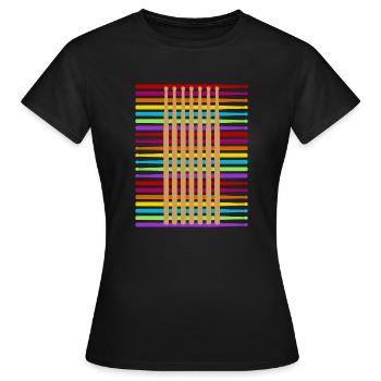 Drumsticks bunt - Frauen T-Shirt - Schwarz - Vorne - AI Model Female 172 dark (172cm)