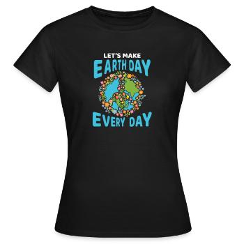 Earth Day Earthday Environmental Protection Environment Nature - Women's T-Shirt - black - Front - AI Model Female 172 dark (172cm)