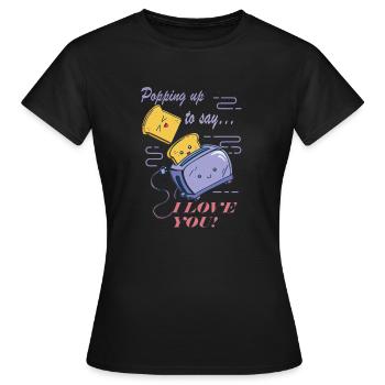 Présentez-vous pour dire que je vous aime - T-shirt Femme - noir - Devant - AI Model Female 172 dark (172cm)
