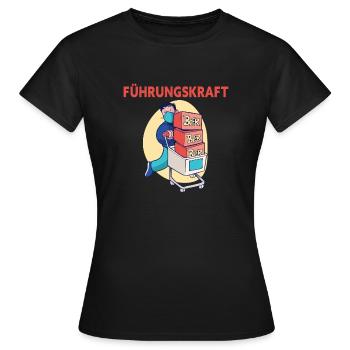 Führungskraft Biertrinker Sauftour Bollerwagen - Frauen T-Shirt - Schwarz - Vorne - AI Model Female 172 dark (172cm)