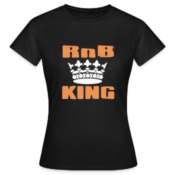 Retro RnB King Cool Blues Music Lover T-Shirt - Frauen T-Shirt - Schwarz - Vorne - AI Model Female 172 dark (172cm)