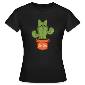 Cat-Ur - Frauen T-Shirt - Schwarz - Vorne - AI Model Female 172 dark (172cm)