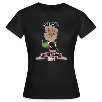 Arab Girl Unbreakable I Heritage United Arab - Frauen T-Shirt - Schwarz - Vorne - AI Model Female 172 dark (172cm)