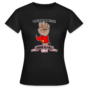 Fille vietnamienne Héritage vietnamien incassable - T-shirt Femme - noir - Devant - AI Model Female 172 dark (172cm)