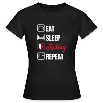 Drôle Acteur Actrice Cadeau - T-shirt Femme - noir - Devant - AI Model Female 172 dark (172cm)