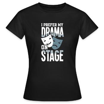 Drôle d’acteur Actrice Cadeau - T-shirt Femme - noir - Devant - AI Model Female 172 dark (172cm)