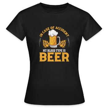 Funny Beer Drinker Beer Drinker Beer Brewer Motif - Women's T-Shirt - black - Front - AI Model Female 172 dark (172cm)