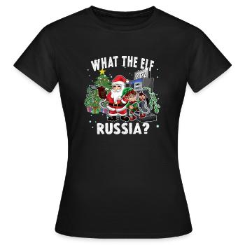 Drôle de Noël 2022 Actualités Noël - T-shirt Femme - noir - Devant - AI Model Female 172 dark (172cm)