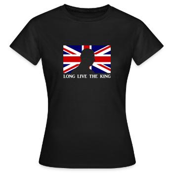 Famille royale britannique Le roi Charles III vive Th - T-shirt Femme - noir - Devant - AI Model Female 172 dark (172cm)