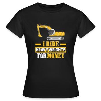 Bauarbeiter Bagger Job Crew Baustelle - Frauen T-Shirt - Schwarz - Vorne - AI Model Female 172 dark (172cm)
