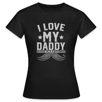 Superdad - Frauen T-Shirt - Schwarz - Vorne - AI Model Female 172 dark (172cm)