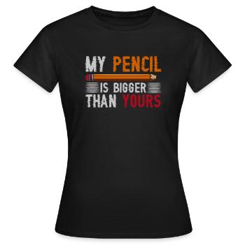 Stift - Frauen T-Shirt - Schwarz - Vorne - AI Model Female 172 dark (172cm)
