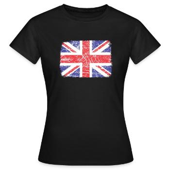 Großbritannien, britische Flagge, Flagge des Vereinigten Königreichs, - Frauen T-Shirt - Schwarz - Vorne - AI Model Female 172 dark (172cm)