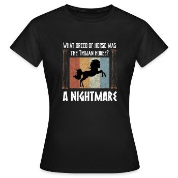 Antike Griechisches Mythologie und Troja - Frauen T-Shirt - Schwarz - Vorne - AI Model Female 172 dark (172cm)