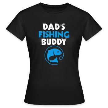 Fathers Fishing Buddy Father And Son Fishing Trip - Women's T-Shirt - black - Front - AI Model Female 172 dark (172cm)