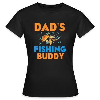 Fathers Fishing Buddy Father And Son Fishing Trip - Women's T-Shirt - black - Front - AI Model Female 172 dark (172cm)