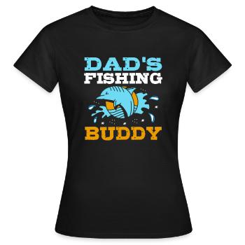 Fathers Fishing Buddy Father And Son Fishing Trip - Women's T-Shirt - black - Front - AI Model Female 172 dark (172cm)