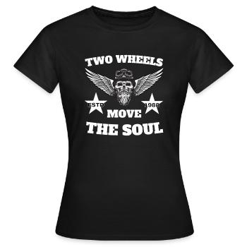 Deux roues déplacent l’âme - T-shirt Femme - noir - Devant - AI Model Female 172 dark (172cm)