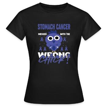 Cancer de l’estomac gâché avec le mauvais estomac de poussin - T-shirt Femme - noir - Devant - AI Model Female 172 dark (172cm)