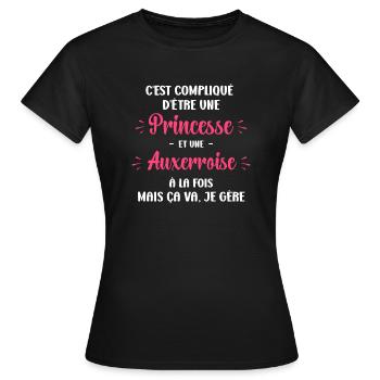 Princesse Auxerroise - T-shirt Femme - noir - Devant - AI Model Female 172 dark (172cm)