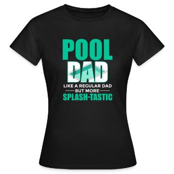 Je suis le leader de la piscine et j’adore les comprimés de chlore - T-shirt Femme - noir - Devant - AI Model Female 172 dark (172cm)