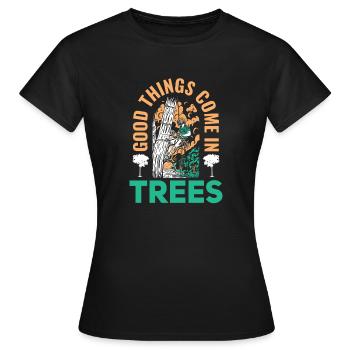 Grimpeur Arboriculteur Bûcheron Arboriculteur - T-shirt Femme - noir - Devant - AI Model Female 172 dark (172cm)