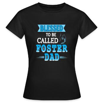 Blessed To Be Called Foster Dad Retro Awesome - Women's T-Shirt - black - Front - AI Model Female 172 dark (172cm)