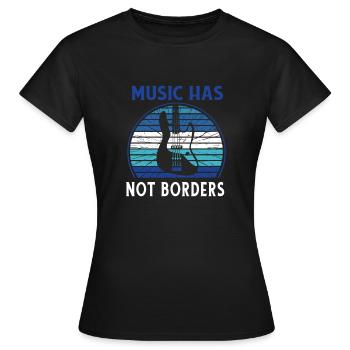 Musik hat keine Grenzen - Frauen T-Shirt - Schwarz - Vorne - AI Model Female 172 dark (172cm)