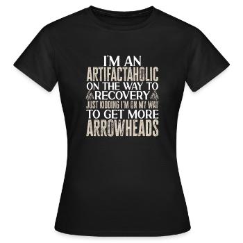 Arrowhead Hunting Arrowhead Collector - Women's T-Shirt - black - Front - AI Model Female 172 dark (172cm)