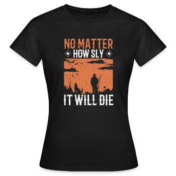 Coyote Jäger - Frauen T-Shirt - Schwarz - Vorne - AI Model Female 172 dark (172cm)