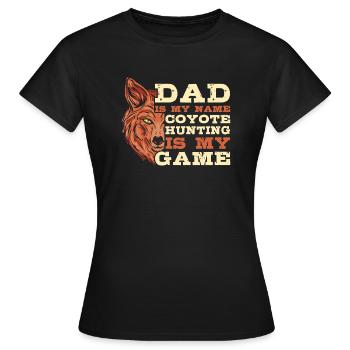 Coyote Jäger - Frauen T-Shirt - Schwarz - Vorne - AI Model Female 172 dark (172cm)
