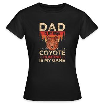 Coyote Jäger - Frauen T-Shirt - Schwarz - Vorne - AI Model Female 172 dark (172cm)
