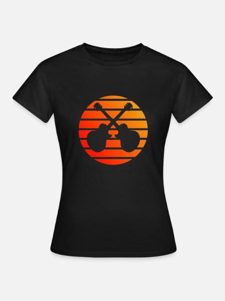 Sunset Gitaren Retro - Dame-T-shirt - sort