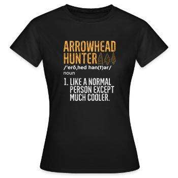 Arrowhead Hunting Arrowhead Collector - Women's T-Shirt - black - Front - AI Model Female 172 dark (172cm)