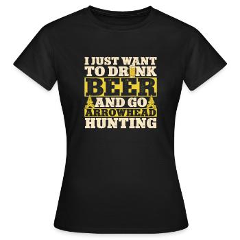 Arrowhead Hunting Arrowhead Collector - Women's T-Shirt - black - Front - AI Model Female 172 dark (172cm)