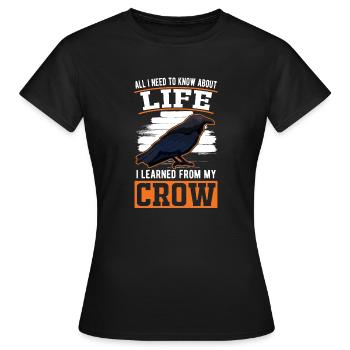 Corbeau Cadeau Corbeau Corbeau Corbeau - T-shirt Femme - noir - Devant - AI Model Female 172 dark (172cm)