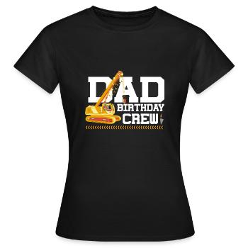Papa Birthday Crew Construction Theme - Women's T-Shirt - black - Front - AI Model Female 172 dark (172cm)