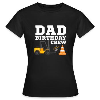 Papa Birthday Crew Construction Theme - Women's T-Shirt - black - Front - AI Model Female 172 dark (172cm)