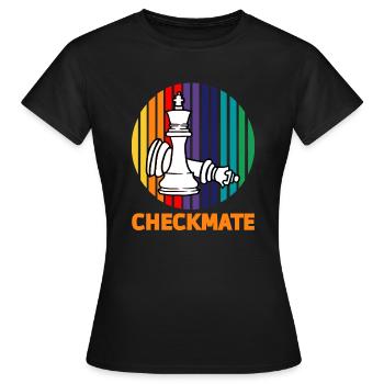 T-shirt échecs et mat - T-shirt Femme - noir - Devant - AI Model Female 172 dark (172cm)