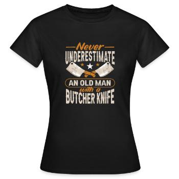 Butcher Butcher Butcher Butcher’s Gift - T-shirt Femme - noir - Devant - AI Model Female 172 dark (172cm)