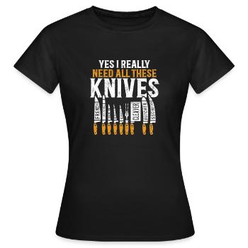 Butcher Butcher Butcher Butcher’s Gift - T-shirt Femme - noir - Devant - AI Model Female 172 dark (172cm)