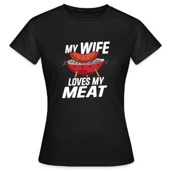 Butcher Butcher Butcher Butcher’s Gift - T-shirt Femme - noir - Devant - AI Model Female 172 dark (172cm)