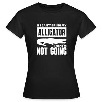 Alligator Alligator Crocodile Crocodile - T-shirt Femme - noir - Devant - AI Model Female 172 dark (172cm)