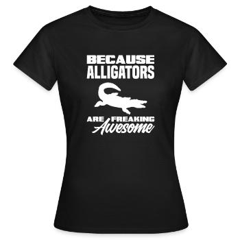Alligator Alligator Crocodile Crocodile - T-shirt Femme - noir - Devant - AI Model Female 172 dark (172cm)
