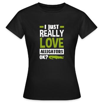 Alligator Alligator Crocodile Crocodile - Women's T-Shirt - black - Front - AI Model Female 172 dark (172cm)