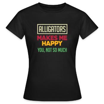 Alligator Alligator Crocodile Crocodile - T-shirt Femme - noir - Devant - AI Model Female 172 dark (172cm)